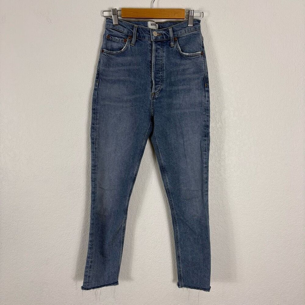Agolde‎ High Rise Hidden Button Fly Skinny Jeans Size 24